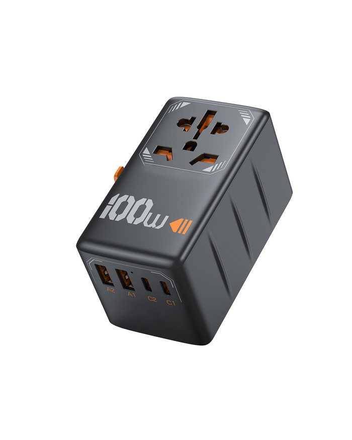  Globetrek U100 Universal Travel Adapter (100W, 5-in-1)</br> Power Without Borders. Charge Anywhere.